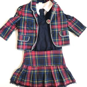 Girls Harajuku Mini Plaid 3 piece Outfit